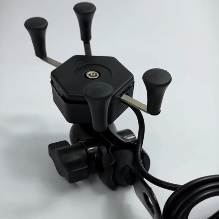 Suporte Universal C/ Carregador turbo P/ Moto Celular Usb  stallion aprovado anatel Botão Liga Desliga