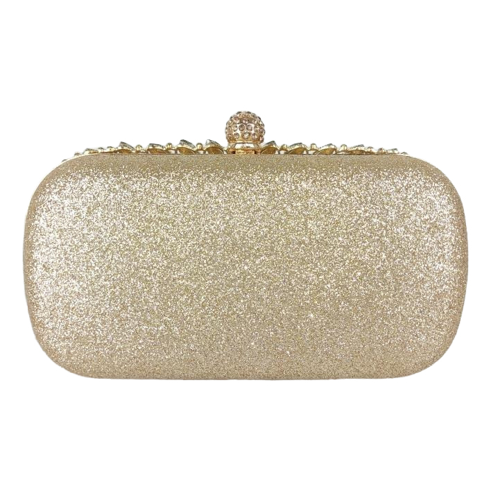 Bolsa de Festa Clutch Brilho Cristais com alça Madrinha Casamento Moderna luxo Ofeta — imagem 2 de 2