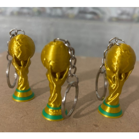 kit 3 Chaveiro Troféu da Copa do Mundo – Seleção Brasileira – Miniatura Colecionável porta chave  casa escritorio  bolça