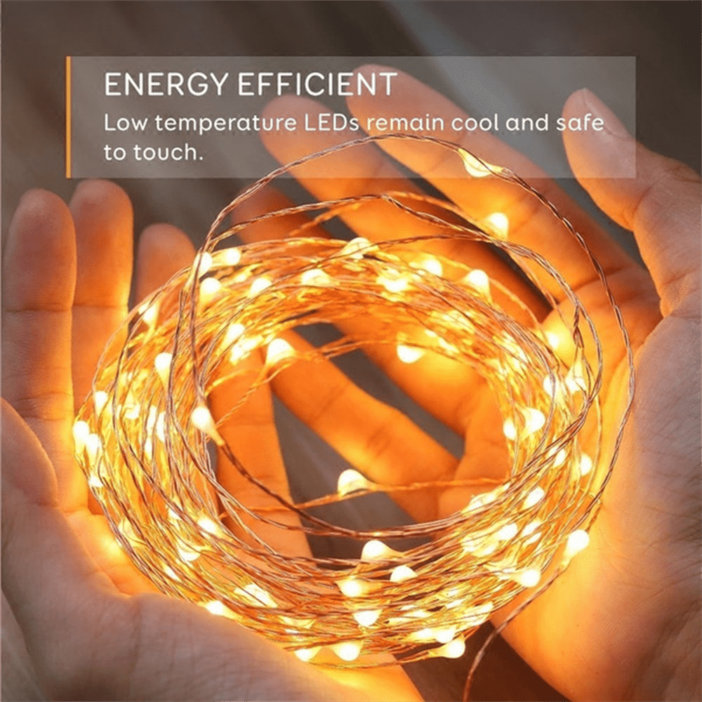 1/5/8 Peças Cordão De Luz LED 2 Metros Fio De Fada De Cobre mini Adequado Para Quartos , Casamentos , Festas , Decoraçã em Oferta na Shopee