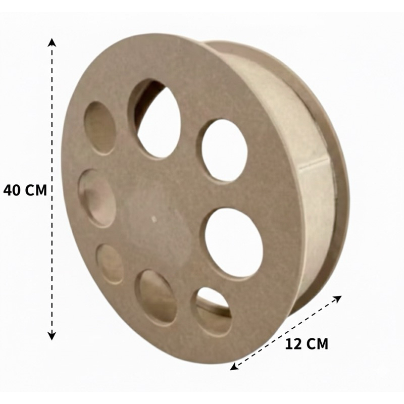 Carretilha Pipa 16 pol 40cm ( 8 Furos )Com Rolamento Duplo em Oferta na Shopee