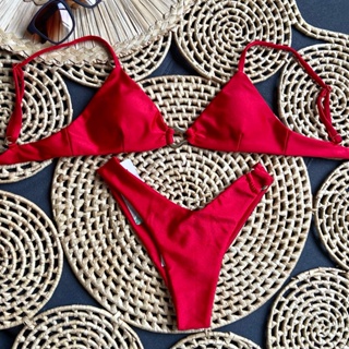 Biquíni Jade Clássico De Alças Com Detalhes Elegantes em Oferta na Shopee