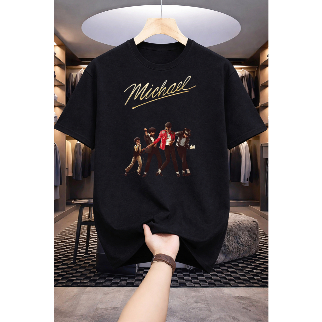 Camiseta Unissex Michael Jackson Rei do Pop Filme Lançamento Algodão