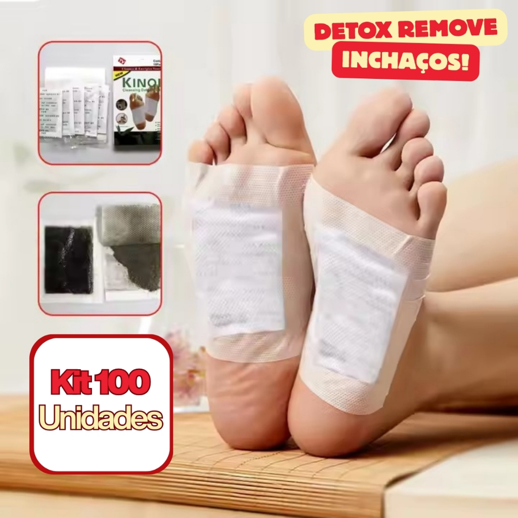 Kit 30, 60 e 100 Detox os Pés Natural – Eliminação de Toxinas e Bem Estar Saúde, Sono Melhor e Energia