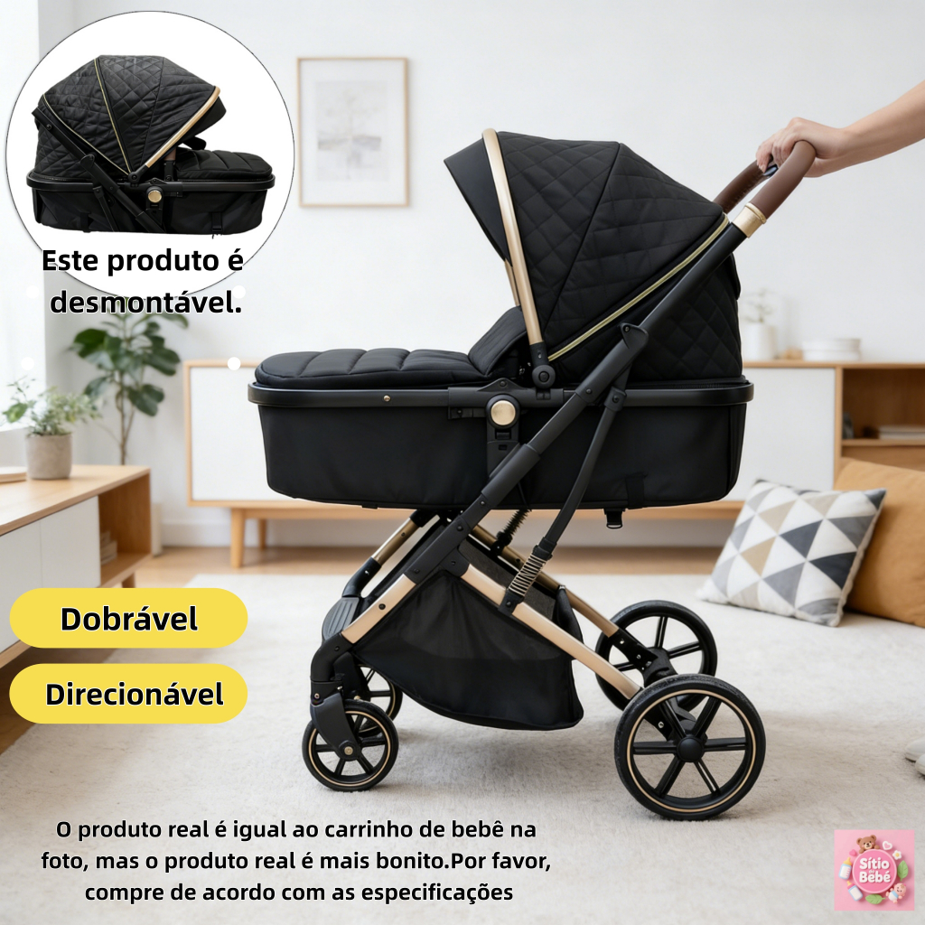 Carrinho de Bebê Passeio Leve Dobrável 6 a 36 Meses Teca Baby - Miniatura 4