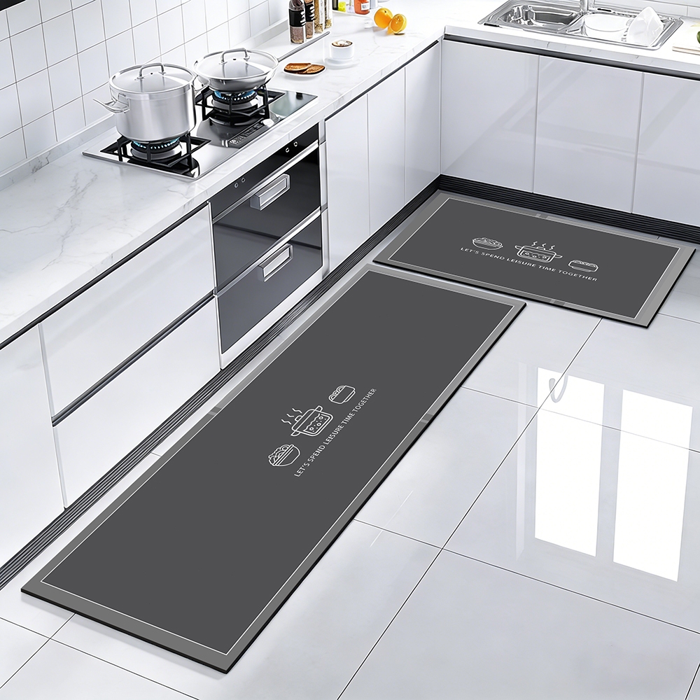 Kit 2 Tapetes de Cozinha - Borracha Antiderrapante, Super Absorvente e Secagem Rápida 120*34cm+60*34cm Kit 2 Tapetes de Cozinha - Borracha Antiderrapante, Super Absorvente e Secagem Rápida 120*34cm+60*34cm