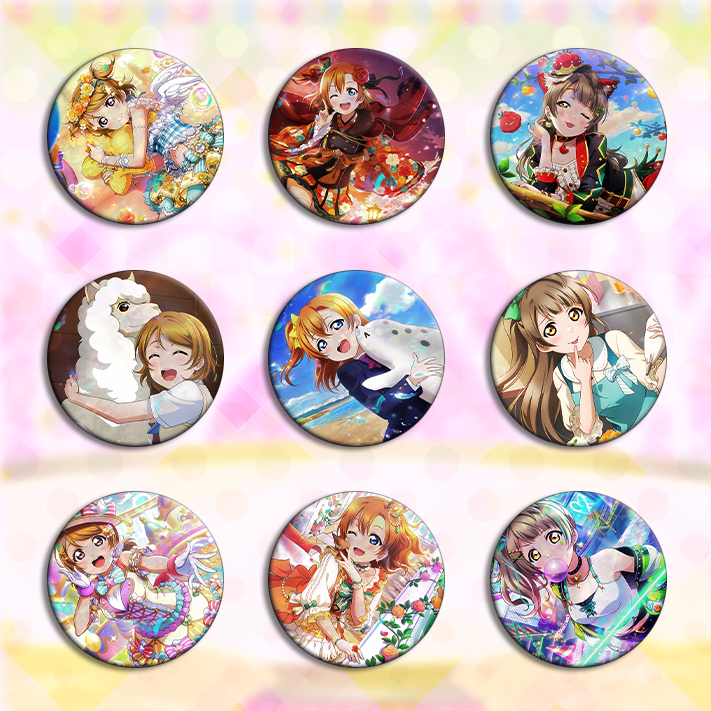 Bottons Muses μ’s Printemps Love Live School Idol Project tamanhos 32mm 44mm ou 58mm
