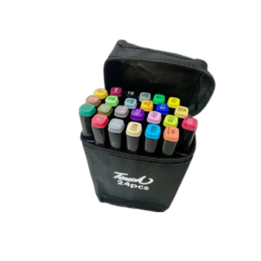 Canetas Marcador Ponta Dupla com Cores Vibrantes 36 Cores