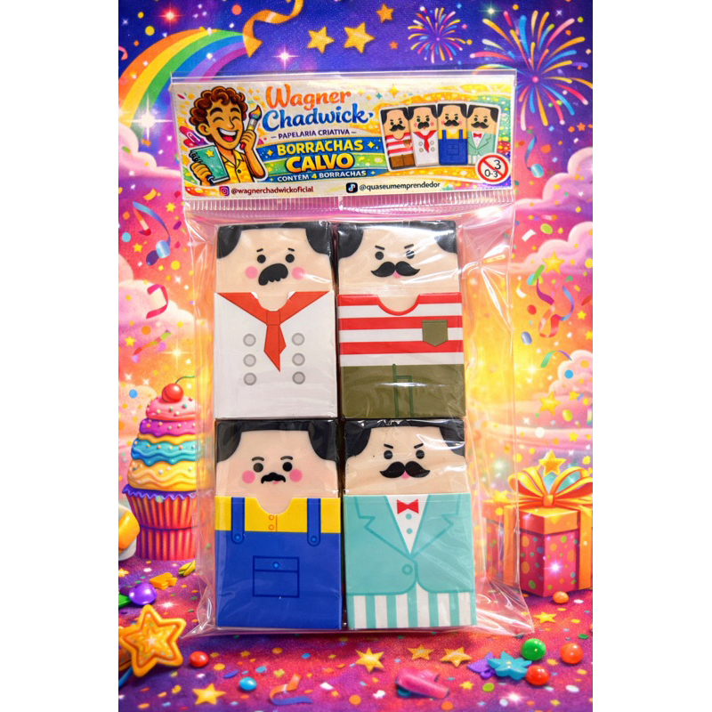 kit com 4 Borrachas Calvo em Oferta na Shopee