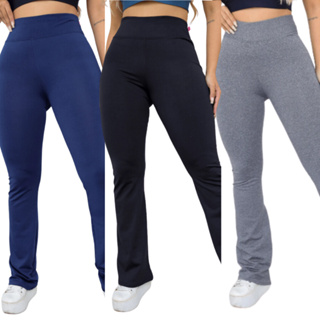 Calça Leg Legging Flare Feminina Bailarina Suplex Boca de Sino Envio Imediato em Oferta na Shopee