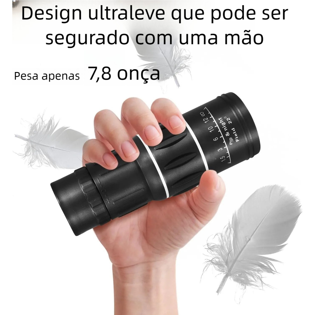 Luneta Militar Tática Profissional - Monóculo Espião Alcance 8km com Capa