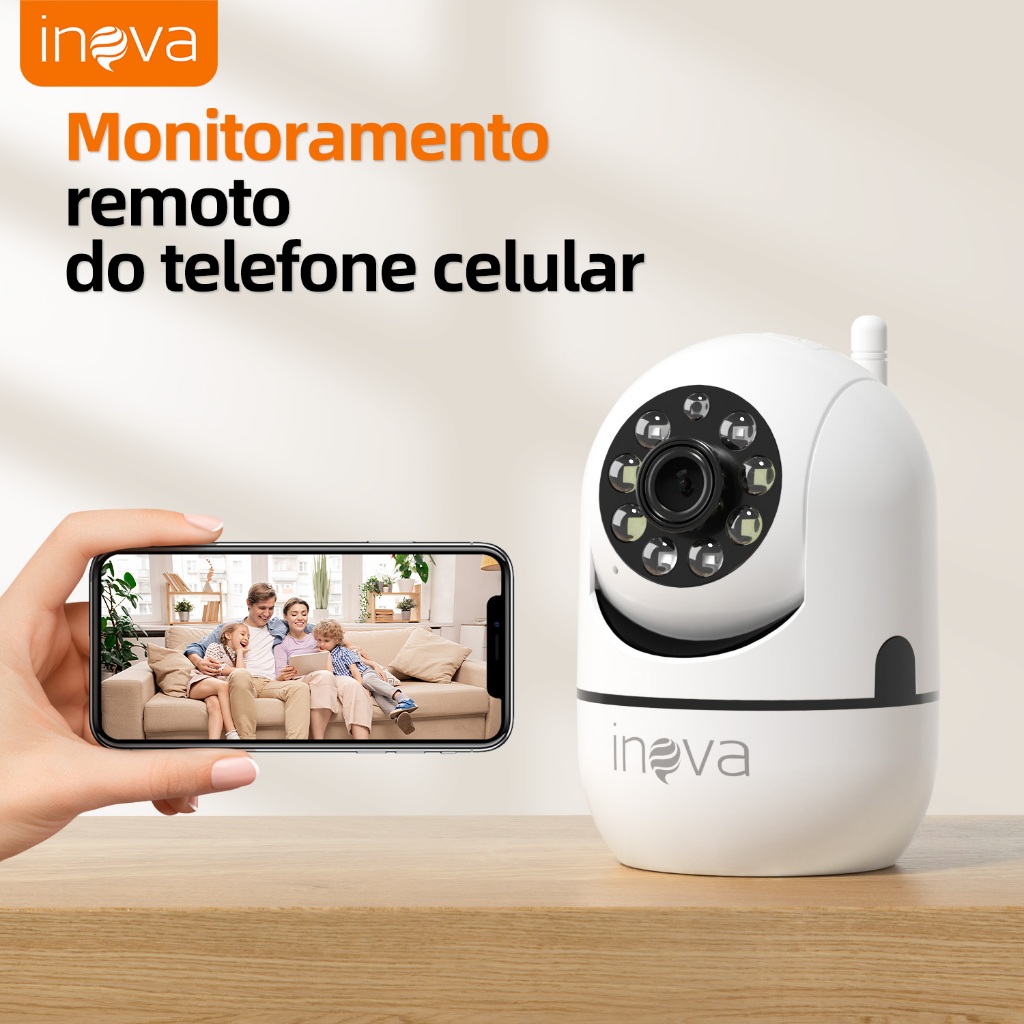 INOVA Câmera iP segurança antenas wifi visão noturna full HD 360º babá eletrônica robozinho YOOSEE em Oferta na Shopee