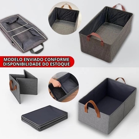KIT 4/6/8 Cesto Caixa De Armazenamento de roupa Cesto Organizador de Guarda-Roupas, Multiuso Rígido Caixa 47cmx28cm — imagem 2 de 2