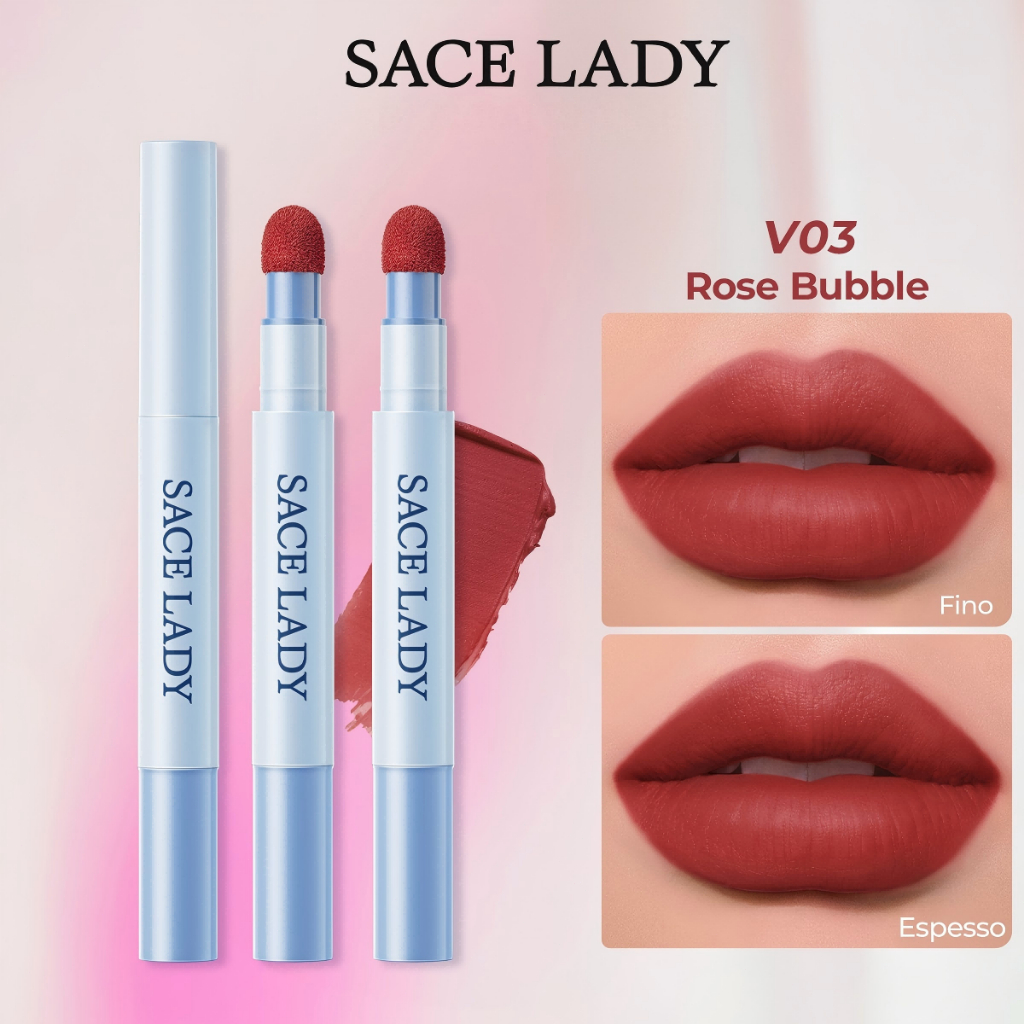 Cushion Labial Creme em Pó SACE LADY acabamento mate longa duração em Oferta na Shopee