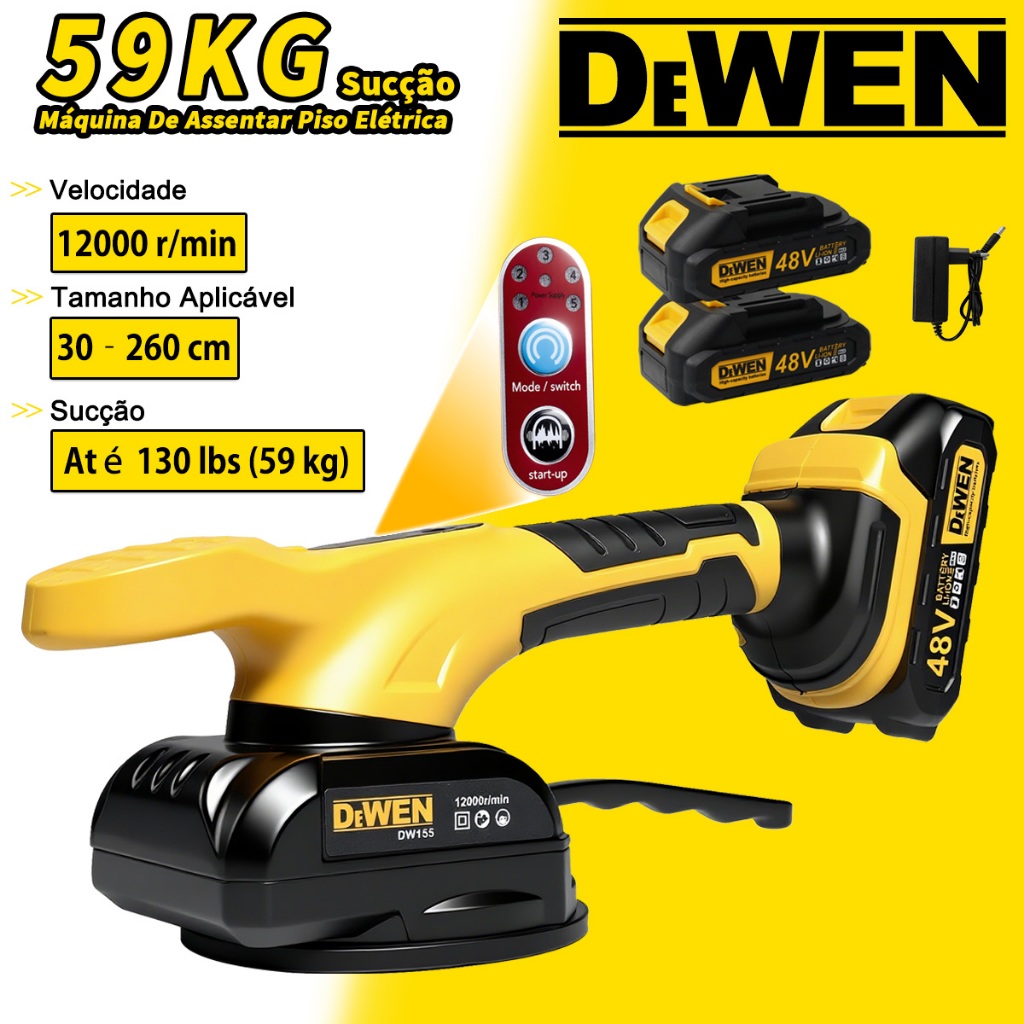 Máquina de ladrilho Assentar Piso sem fio 59kg com 2 Baterias 48v Maquina para Cerâmica e Azulejo em Oferta na Shopee