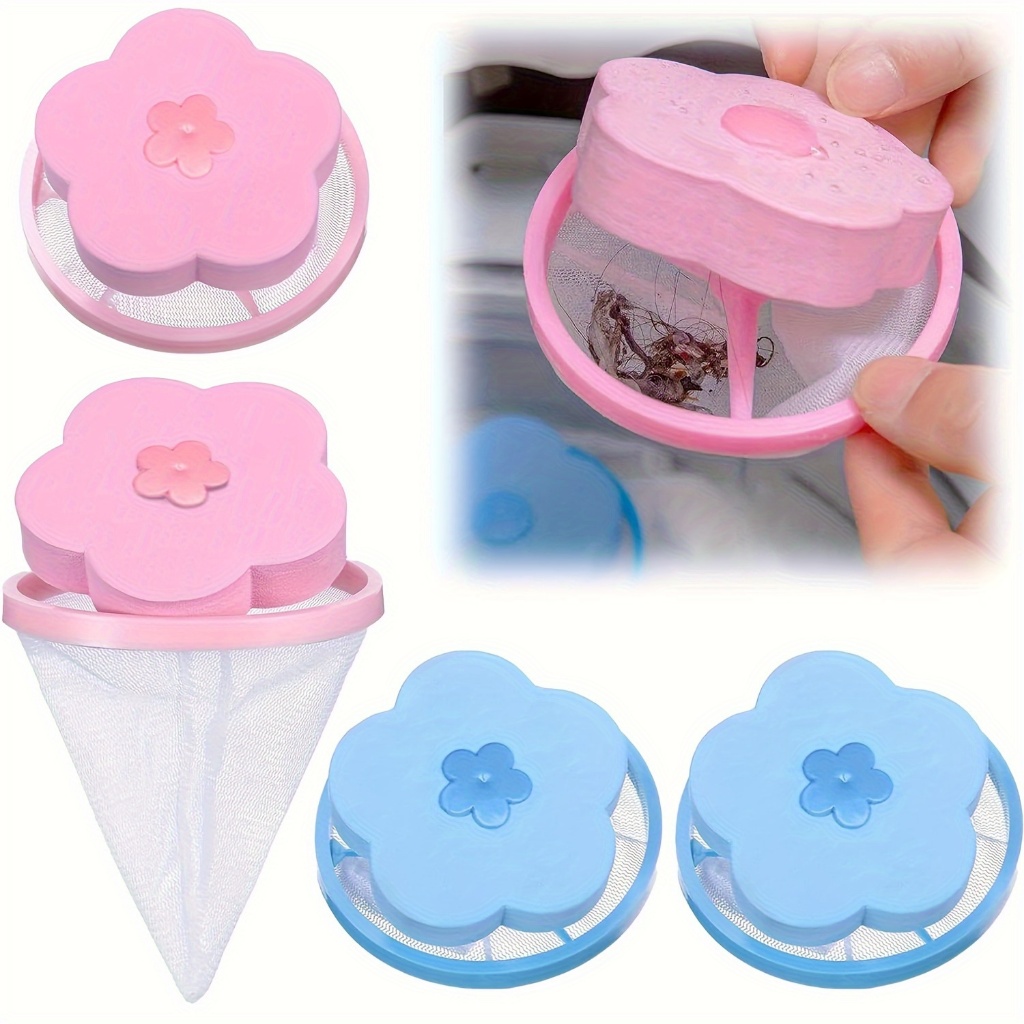 8 Pcs Filtro Coletor Tira Pelos E Fiapos Flutuante Para Máquinas De Lavar/Lavadoura Roupa Limpa Casa