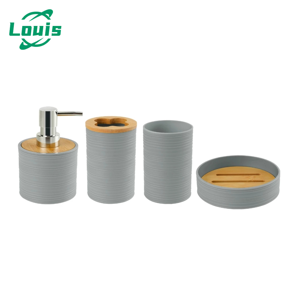 Louis Kit 4 Peças De Banheiro Porta Sabonete Líquido/Saboneteira/Porta Escova Verde em Oferta na Shopee