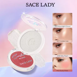 pó iluminador blush SACE LADY Cor duradoura Blush Cintilante Fresh Face Silk Skin