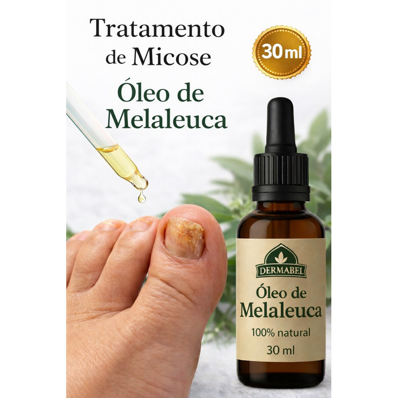 Óleo de Melaleuca 30ml Combate Micose Unhas Candidiase, Acne e Fortalece  Cabelos Dermabel Tea Tree em Oferta na Shopee