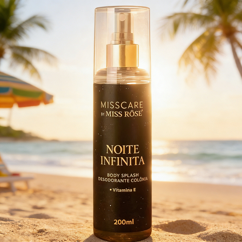 Body Splash Noite Infinita Miss Rôse 200ml –  vitamina E Frutado Floral com Fava Tonka e Sândalo em Oferta na Shopee
