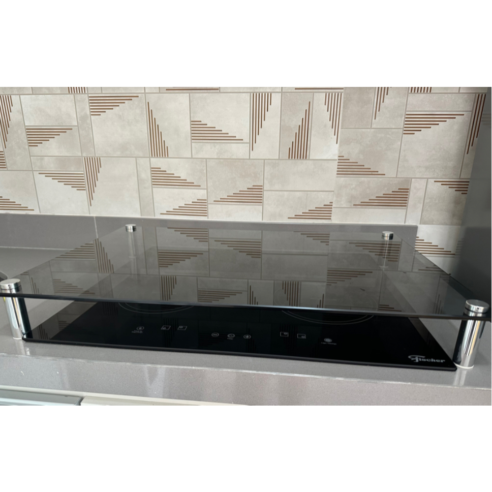 Tampa em Vidro Fumê Para Cooktop Fischer -Indução 4b Por Mesa Vidro
