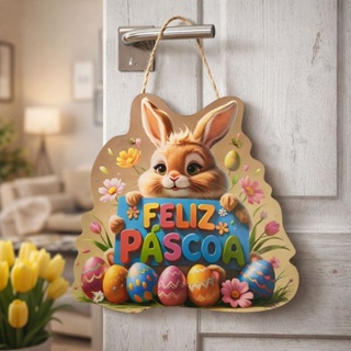 Páscoa Decoração Plaquinha Decorativa para parede em MDF com 25cm em Oferta na Shopee