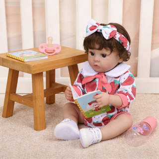 Bebê Boneca Reborn Realista 48cm Menina Olho Castanho com Brinquedos Pode dar Banho Brastoy em Oferta na Shopee