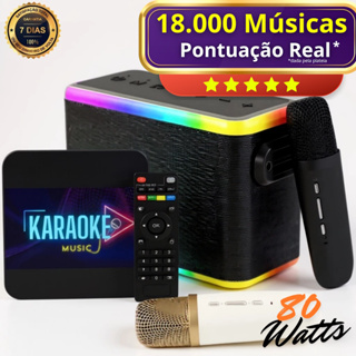 Aparelho Karaoke Music Box 4K + 18.000 Músicas + Pontuação Real + Ajuste Tonalidade + Fila Espera em Oferta na Shopee