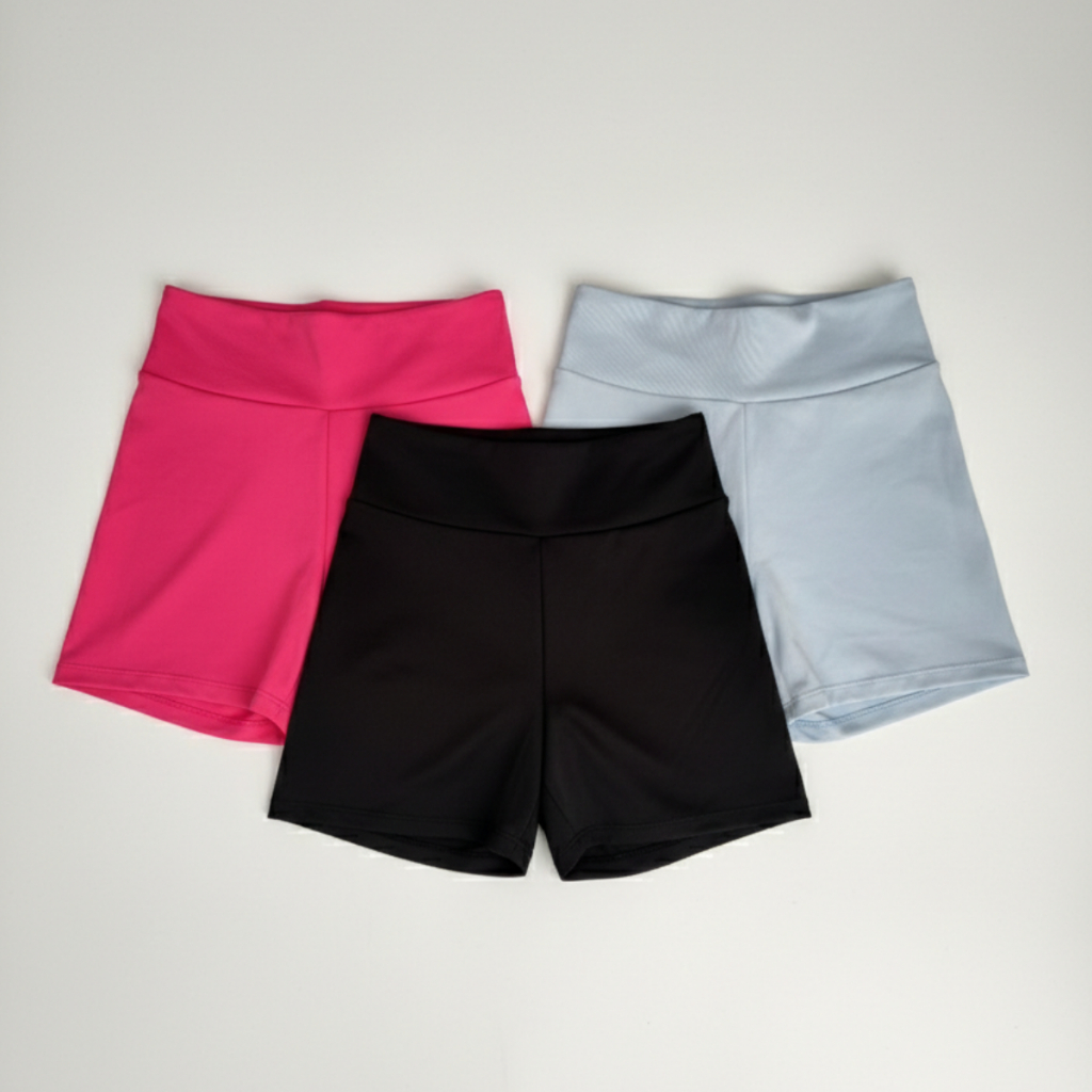 Short Fitness Feminino Cintura Alta | Modelador | Tecido Grosso Não Transparente | Academia e Dia a Dia