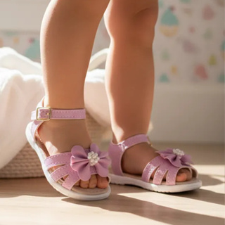 Sandália Infantil Menina Bebê feminina Laço Perola Delicada Estilosa em Oferta na Shopee