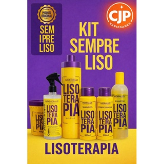 Kit 6 em 1 Lisoterapia - Progressiva Shampoo Condicionador Protetor Térmico anti resíduo Capilar Máscara em Oferta na Shopee