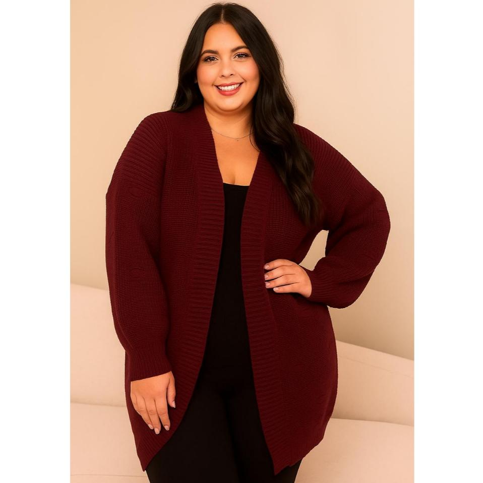 Cardigan Kimono Feminino Sobre Tudo Plus Size Com Manga Longa Bufante em Oferta na Shopee