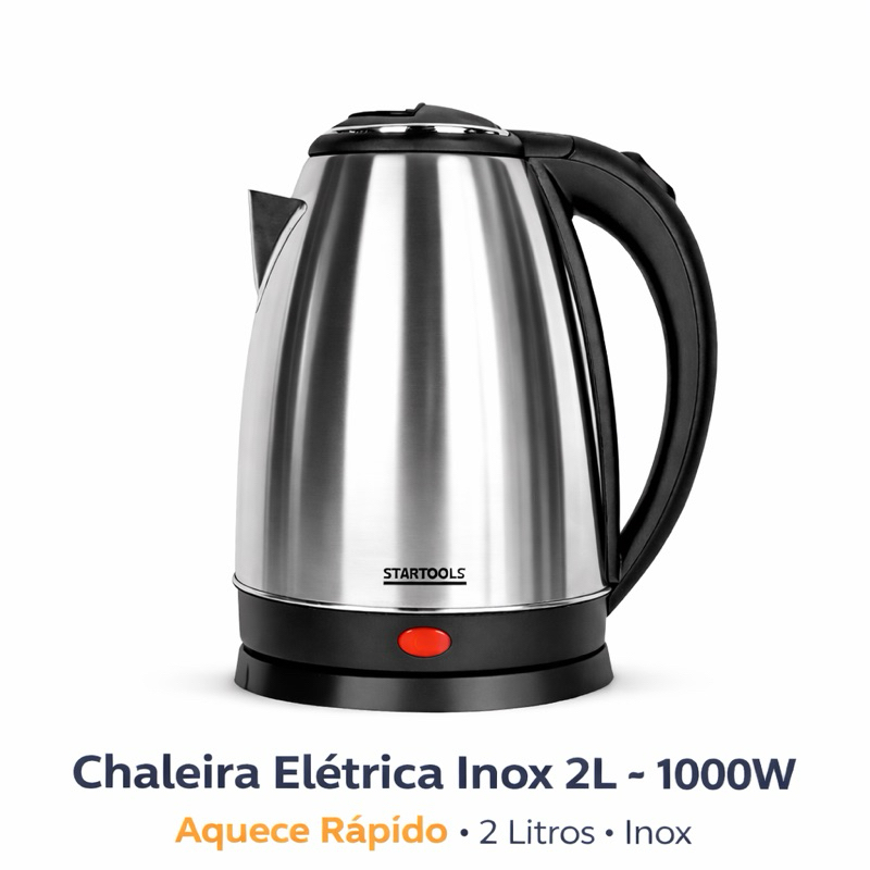 Chaleira Elétrica 2L Inox 127V  1500W Jarra Térmica Desligamento Automático