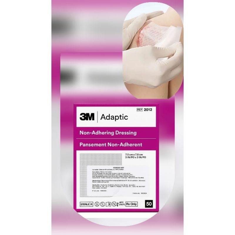 10 Curativos Adaptic Não Aderente 7,6x7,6cm - 3m 5/10/15/20 2029