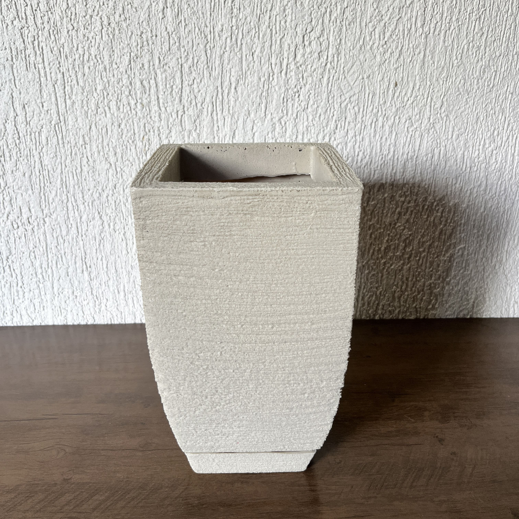 Imagem Vaso para Plantas Decorativo Bojo Quadrado Grafiato Mini medidas 28cm x 16cm x 10cm
