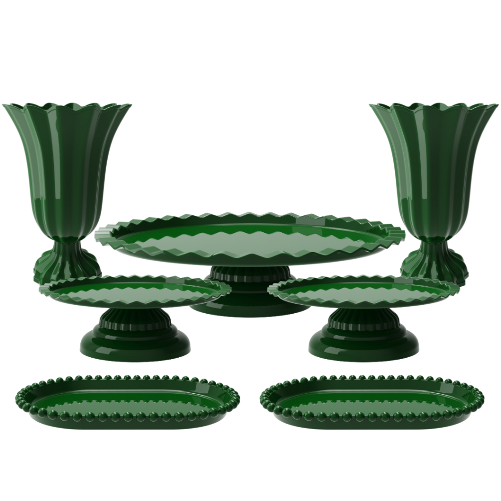 Kit Boleira Slim + 2 Vasos Popi Pequenas + 2 Mini Boleiras Slim +2 Bandejas Perola em Oferta na Shopee