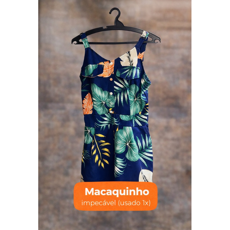 PROMOÇÃO Macaquito/ Macaquinho/ Macacão feminino tamanho 36, acompanha cinto para laço