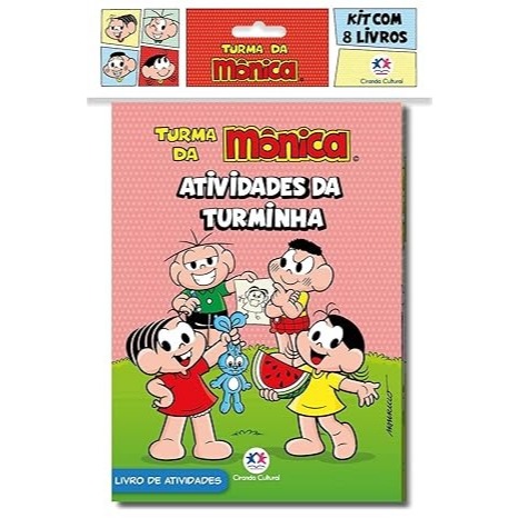 Kit com 8 Livros Turma de Mônica Embalagem Econômica com Histórias atividades e muito mais em Oferta na Shopee