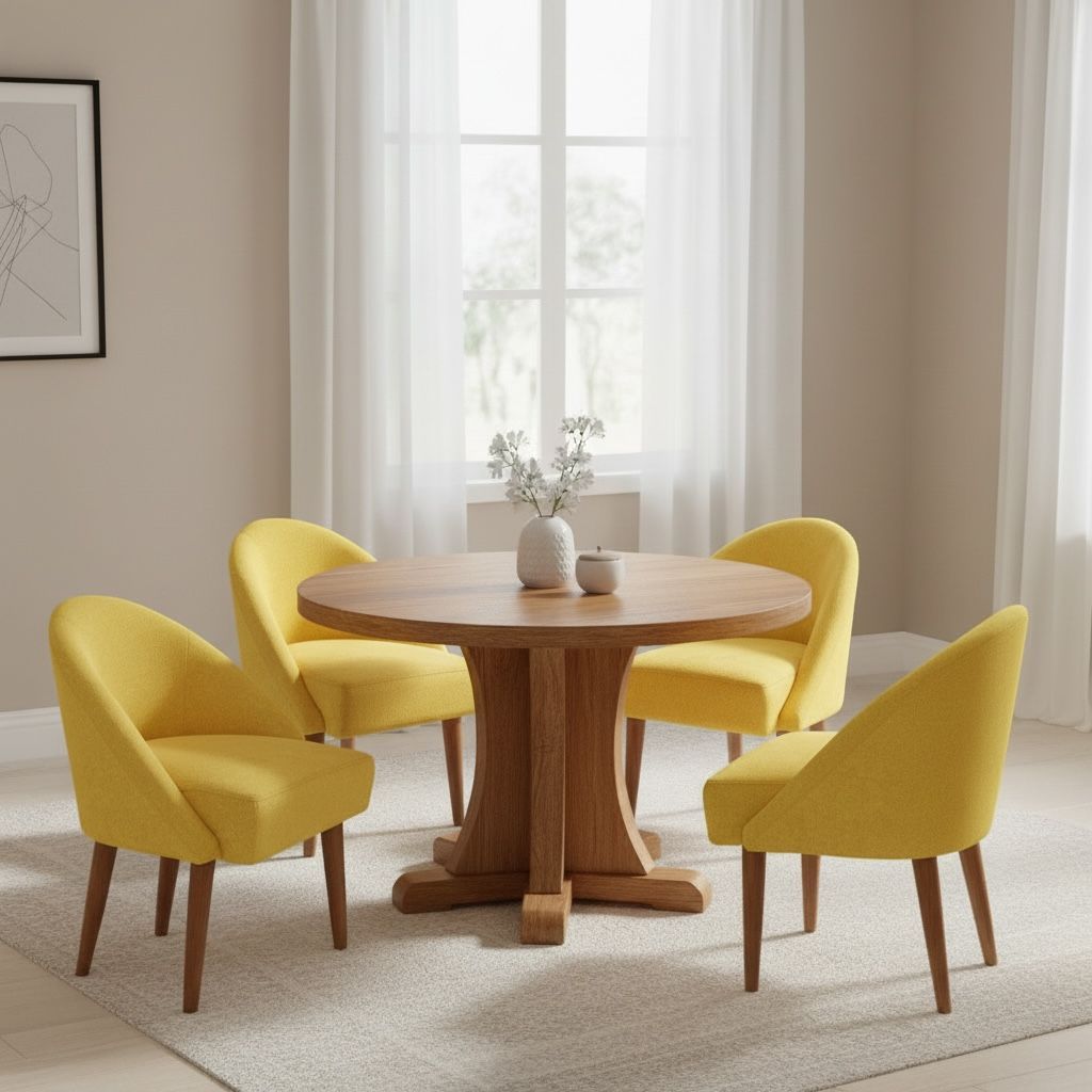 Kit 4 Cadeira Poltrona Decorativa Lua Para Mesa De Jantar Penteadeira Recepção Jantar - Trida Móveis