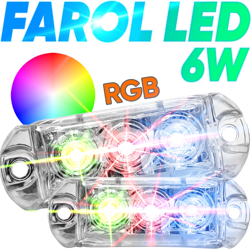 Par Farol Strobo Avulso AJK 3.0 6W Endereçável 3 LEDs 12V 2 Faróis LED Automotivo Alta Potência em Oferta na Shopee