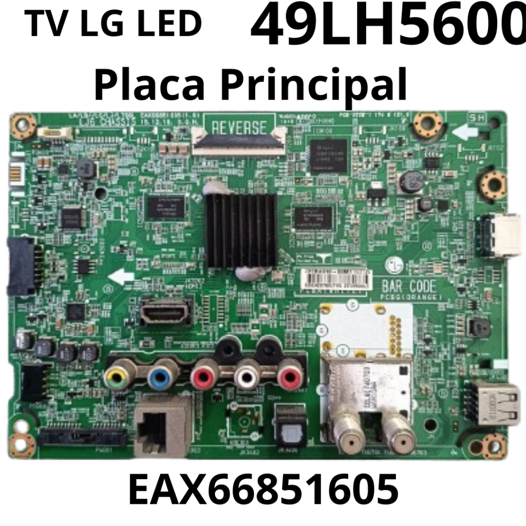 3049 Placa Principal para tv LG LED Modelo: 49LH5600