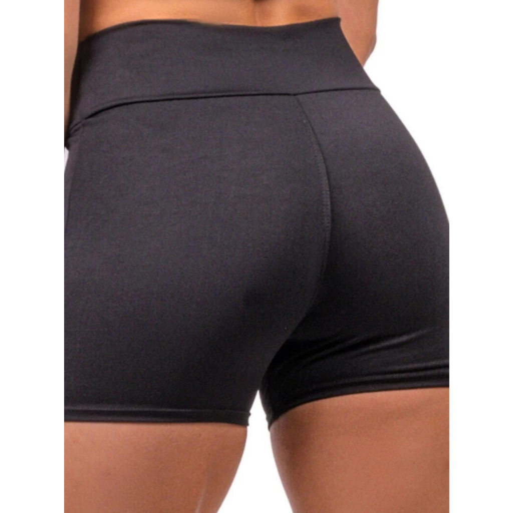 Short Leg Fitness Feminino Modelador Para Treino Yoga Sem Transparência Envio Rápido
