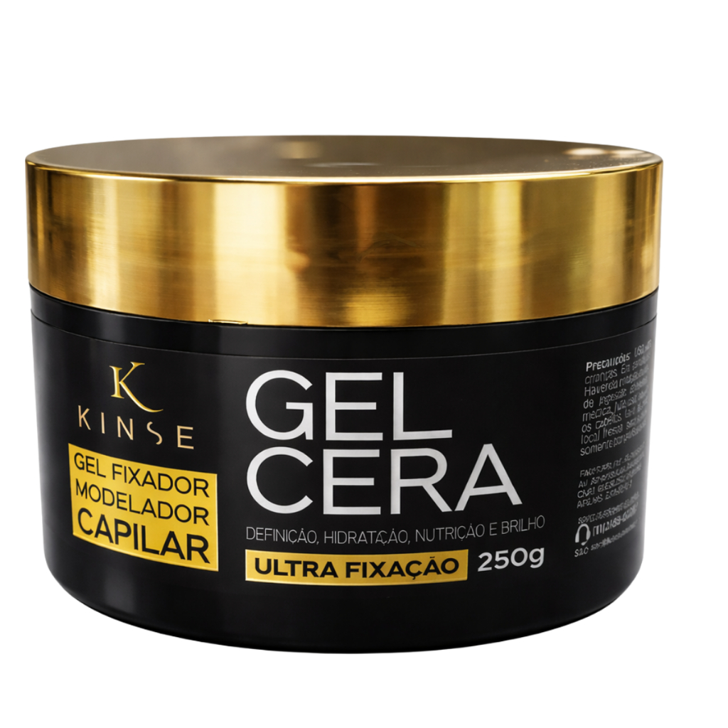 Gel cera modelador ultra fixação baby hair modelador capilar kinse  250g