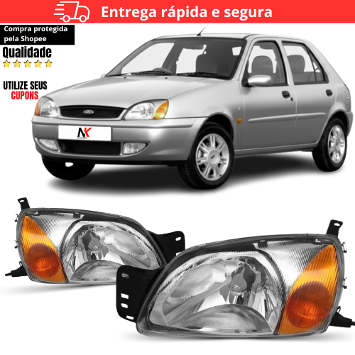 Par/Un Farol Fiesta 2000 2001 2002 2003 2004 á 2009 Courrier Âmbar em Oferta na Shopee