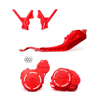 Kit Trilha Xr 200 Nx 200 Protetor Motor Carter + Quadro Chassi + Tampas Laterias Xr200 Biker