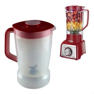 Copo para Liquidificador Mondial L1000 Vermelho Translucido L-1000W / L-1200w / L-1100w Inox - Micromax em Oferta na Shopee