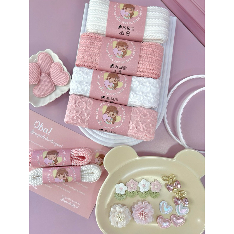 Kit de fitas para laços , apliques , tiaras kit da laceira - novidade