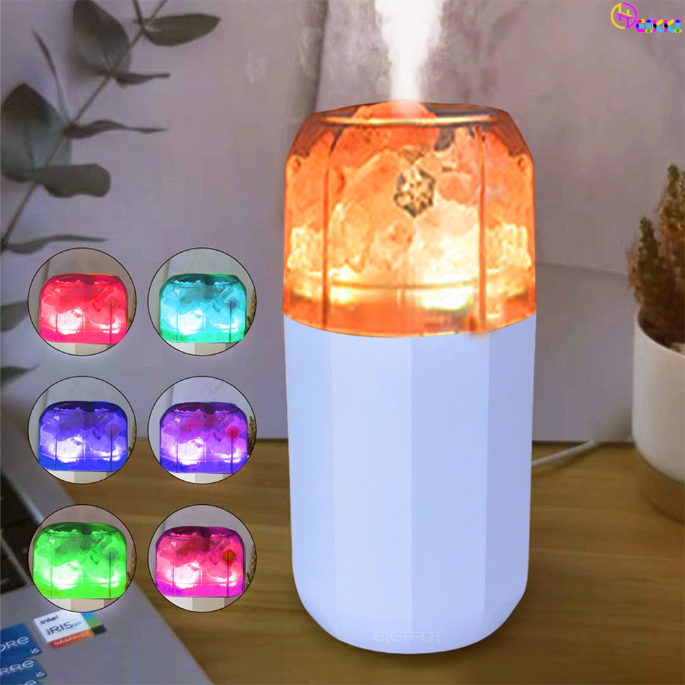 Umidificador De Ar Purificador Difusor Aromatizador Ambiente Aromas De Sal Grosso Com Grande Capacidade 350 Ml