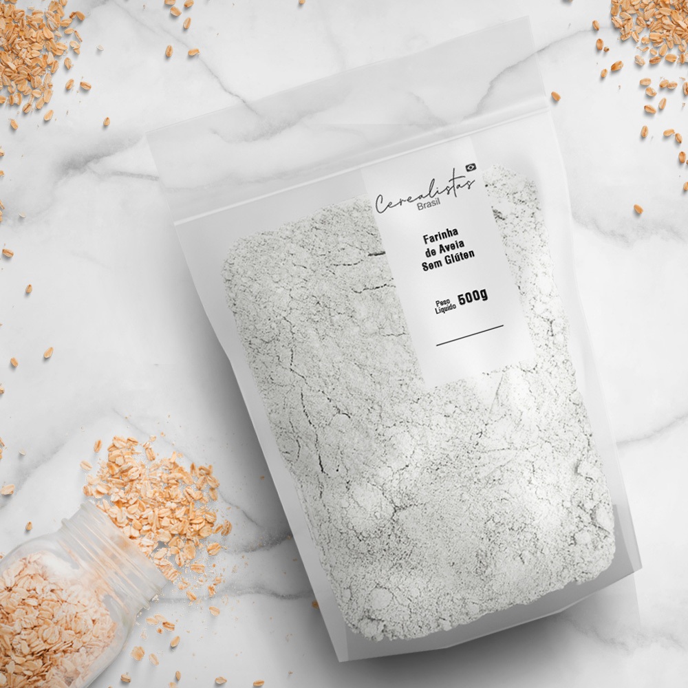 Farinha de Aveia Sem Glúten 500g ~ 3 Kg Cerealistas Brasil em Oferta na Shopee