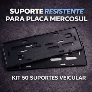 Kit 50 Suportes de Carro Plastico Injetado Para Placa Mercosul em Oferta na Shopee